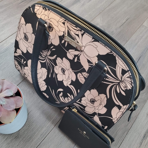 KATE SPADE Reiley Gardenia Satchel Bag + Wallet - Picture 2 of 8
